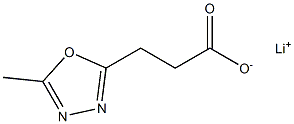 lithium(1+) ion 3-(5-methyl-1,3,4-oxadiazol-2-yl)propanoate Structural