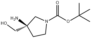 tert-butyl (R)-3-amino-3-(hydroxymethyl)pyrrolidine-1-carboxylate Structural