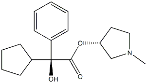 (S)-1-methylpyrrolidin-3-yl (R)-2-cyclopentyl-2-hydroxy-2-phenylacetate Structural Picture