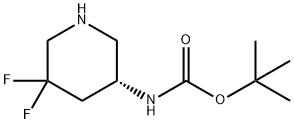 tert-butyl (R)-(5,5-difluoropiperidin-3-yl)carbamate Structural