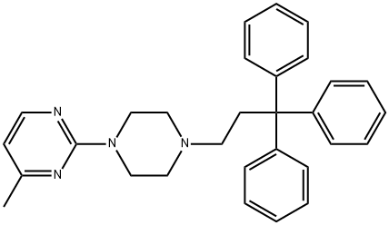 Pyrimidine, 4-methyl-2-[4-(3,3,3-triphenylpropyl)-1-piperazinyl]- Structural
