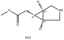 methyl 2-((1R,5S,6s)-3-azabicyclo[3.1.0]hexan-6-yl)acetate hydrochloride Structural Picture
