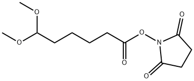 Hexanoic acid, 6,6-dimethoxy-, 2,5-dioxo-1-pyrrolidinyl ester Structural