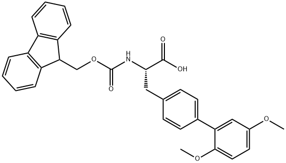 Fmoc-4-(2,5-dimethoxyphenyl)-L-phenylalanine Structural