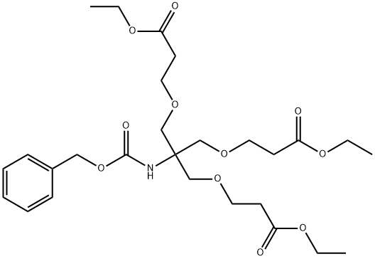Benzyl N-[tris[2-(ethoxycarbonyl)ethoxymethyl]methyl]carbamate Structural