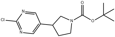 tert-butyl 3-(2-chloropyrimidin-5-yl)pyrrolidine-1-carboxylate Structural