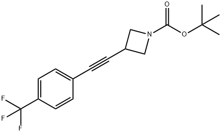 tert-butyl 3-((4-(trifluoromethyl)phenyl)ethynyl)azetidine-1-carboxylate Structural