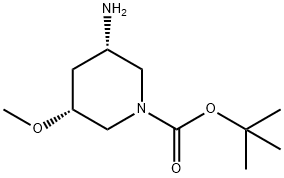 tert-butyl (3S,5R)-3-amino-5-methoxypiperidine-1-carboxylate Structural