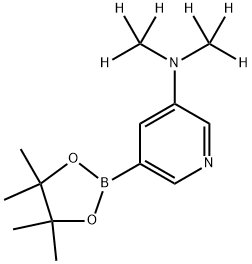 N,N-bis(methyl-d3)-5-(4,4,5,5-tetramethyl-1,3,2-dioxaborolan-2-yl)pyridin-3-amine Structural