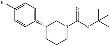 tert-butyl (R)-3-(4-bromophenyl)piperidine-1-carboxylate Structural