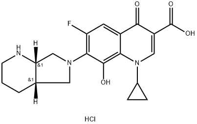 1-cyclopropyl-6-fluoro-8-hydroxy-7-((4aS,7aS)-octahydro-6H-pyrrolo[3,4-b]pyridin-6-yl)-4-oxo-1,4-dihydroquinoline-3-carboxylic acid hydrobromide Structural