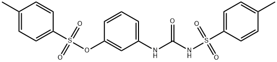 Benzenesulfonamide,4-methyl-N-[[[3-[[(4-methylphenyl)sulfonyl]oxy]phenyl]amino]carbonyl]- Structural