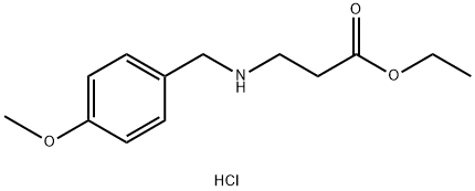 ethyl 3-((4-methoxybenzyl)amino)propanoate hydrochloride Structural