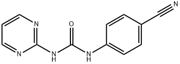 Urea, N-(4-cyanophenyl)-N'-2-pyrimidinyl- Structural