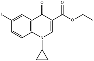ethyl 1-cyclopropyl-6-iodo-4-oxo-1,4-dihydro-3-quinolinecarboxylate Structural