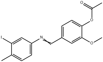 4-{[(3-iodo-4-methylphenyl)imino]methyl}-2-methoxyphenyl acetate