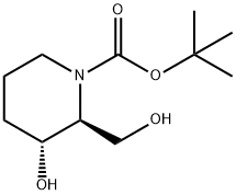 tert-butyl (2S,3R)-3-hydroxy-2-(hydroxymethyl)piperidine-1-carboxylate Structural