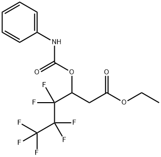Hexanoic acid, 4,4,5,5,6,6,6-heptafluoro-3-[[(phenylamino)carbonyl]oxy]-, ethyl ester Structural