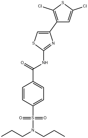 Benzamide, N-[4-(2,5-dichloro-3-thienyl)-2-thiazolyl]-4-[(dipropylamino)sulfonyl]- Structural