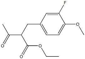 Ethyl 2-[(3-fluoro-4-methoxy)benzyl]-3-oxobutyrate Structural