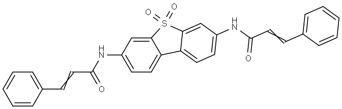 N-[7-(cinnamoylamino)-5,5-dioxidodibenzo[b,d]thien-3-yl]-3-phenylacrylamide Structural