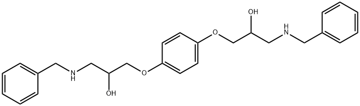 1-Benzylamino-3-[4-(3-benzylamino-2-hydroxy-propoxy)-phenoxy]-propan-2-ol Structural