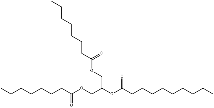 Decanoic acid, 2-[(1-oxooctyl)oxy]-1-[[(1-oxooctyl)oxy]methyl]ethyl ester Structural