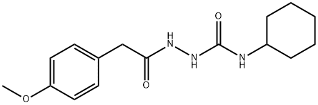 Benzeneacetic acid, 4-methoxy-, 2-[(cyclohexylamino)carbonyl]hydrazide Structural