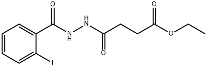 ethyl 4-[2-(2-iodobenzoyl)hydrazino]-4-oxobutanoate Structural