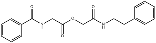 Glycine, N-benzoyl-, 2-oxo-2-[(2-phenylethyl)amino]ethyl ester Structural