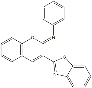 N-[3-(1,3-benzothiazol-2-yl)-2H-chromen-2-ylidene]-N-phenylamine Structural