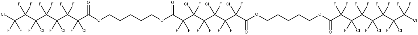 Octanedioic acid, 2,4,6-trichloro-2,3,3,4,5,5,6,7,7-nonafluoro-, 8-[5-[(2,4,6,8-tetrachloro-2,3,3,4,5,5,6,7,7,8,8-undecafluoro-1-oxooctyl)oxy]pentyl] 1-[5-[(3,5,7,8-tetrachloro-2,2,3,4,4,5,6,6,7,8,8-undecafluoro-1-oxooctyl)oxy]pentyl] ester Structural