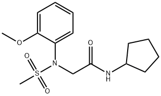 N-cyclopentyl-2-[2-methoxy(methylsulfonyl)anilino]acetamide Structural