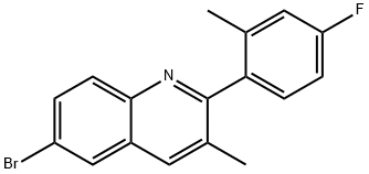 Quinoline, 6-bromo-2-(4-fluoro-2-methylphenyl)-3-methyl- Structural