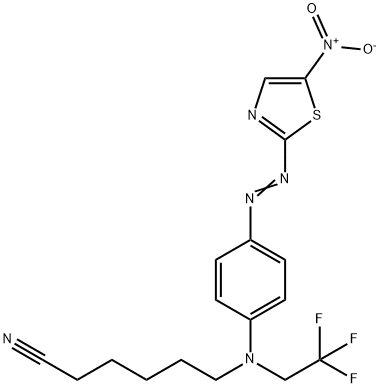 Hexanenitrile, 6-[[4-[2-(5-nitro-2-thiazolyl)diazenyl]phenyl](2,2,2-trifluoroethyl)amino]- Structural