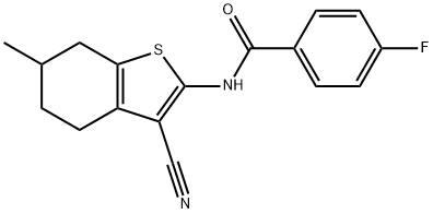 Benzamide, N-(3-cyano-4,5,6,7-tetrahydro-6-methylbenzo[b]thien-2-yl)-4-fluoro- Structural