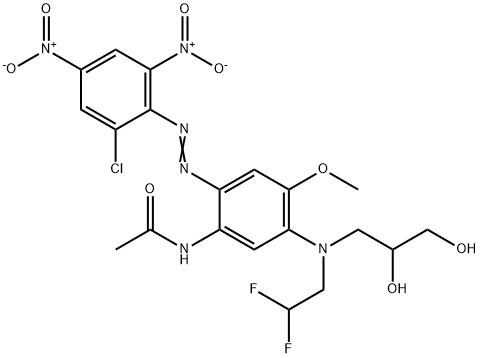 Acetamide, N-[2-[2-(2-chloro-4,6-dinitrophenyl)diazenyl]-5-[(2,2-difluoroethyl)(2,3-dihydroxypropyl)amino]-4-methoxyphenyl]- Structural