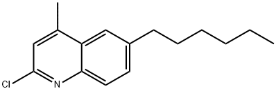 Quinoline, 2-chloro-6-hexyl-4-methyl- Structural