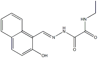 N-ethyl-2-{2-[(2-hydroxy-1-naphthyl)methylene]hydrazino}-2-oxoacetamide Structural