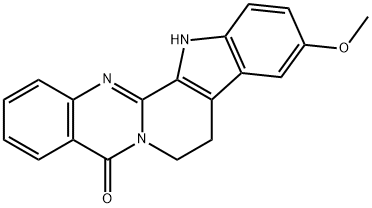 Indolo[2',3':3,4]pyrido[2,1-b]quinazolin-5(7H)-one, 8,13-dihydro-10-methoxy- Structural
