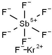 krypton fluoride hexafluoroantimonate Structural