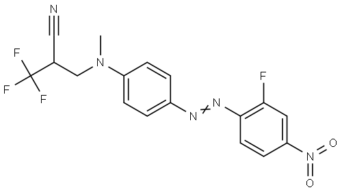 Propanenitrile, 3,3,3-trifluoro-2-[[[4-[2-(2-fluoro-4-nitrophenyl)diazenyl]phenyl]methylamino]methyl]- Structural