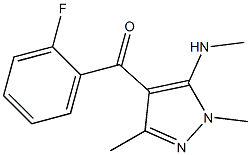 1,3-dimethyl-5-(methylamino)-4-pyrazolyl o-fluorophenyl ketone