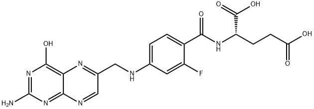 Glutamic acid, N-[4-[[(2-amino-4-hydroxy-6-pteridinyl)methyl]amino]-2-fluorobenzoyl]- (9CI) Structural
