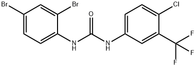 Urea, N-[4-chloro-3-(trifluoromethyl)phenyl]-N'-(2,4-dibromophenyl)- Structural