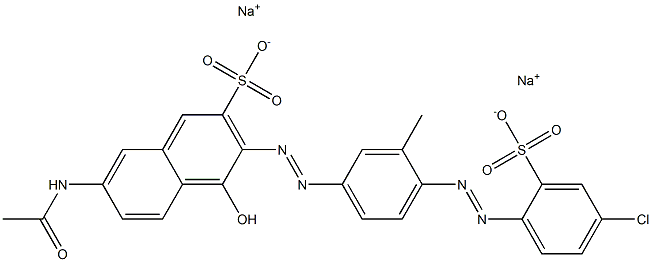 2-Naphthalenesulfonic acid, 7-(acetylamino)-3-[[4-[(4-chloro-2-sulfophenyl)azo]-3-methylphenyl]azo]-4-hydroxy-, disodium salt