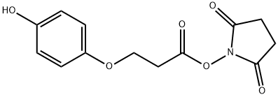 Propanoic acid, 3-(4-hydroxyphenoxy)-, 2,5-dioxo-1-pyrrolidinyl ester Structural