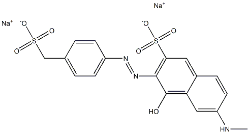 2-Naphthalenesulfonic acid, 4-hydroxy-6-(methylamino)-3-[[4-(sulfomethyl)phenyl]azo]-, disodium salt Structural