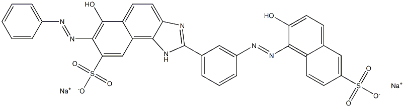 1H-Naphth[1,2-d]imidazole-8-sulfonic acid, 6-hydroxy-2-[3-[(2-hydroxy-6-sulfo-1-naphthalenyl)azo]phenyl]-7-(phenylazo)-, disodium salt