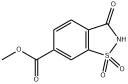 METHYL 3-OXO-2,3-DIHYDRO-1,2-BENZISOTHIAZOLE-6-CARBOXYLATE 1,1-DIOXIDE Structural